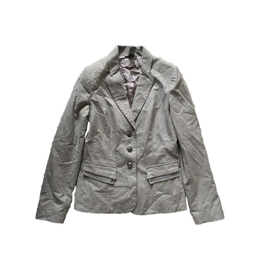 Tuzzi Sport Blazer Jacket Grey Double Pocket Style Womens US 8